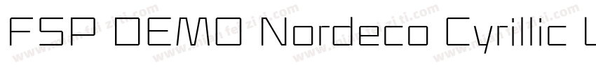 FSP DEMO Nordeco Cyrillic Light Bol字体转换